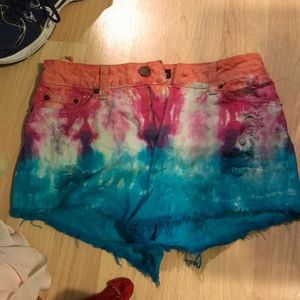Tie dye urban outfitters shorts